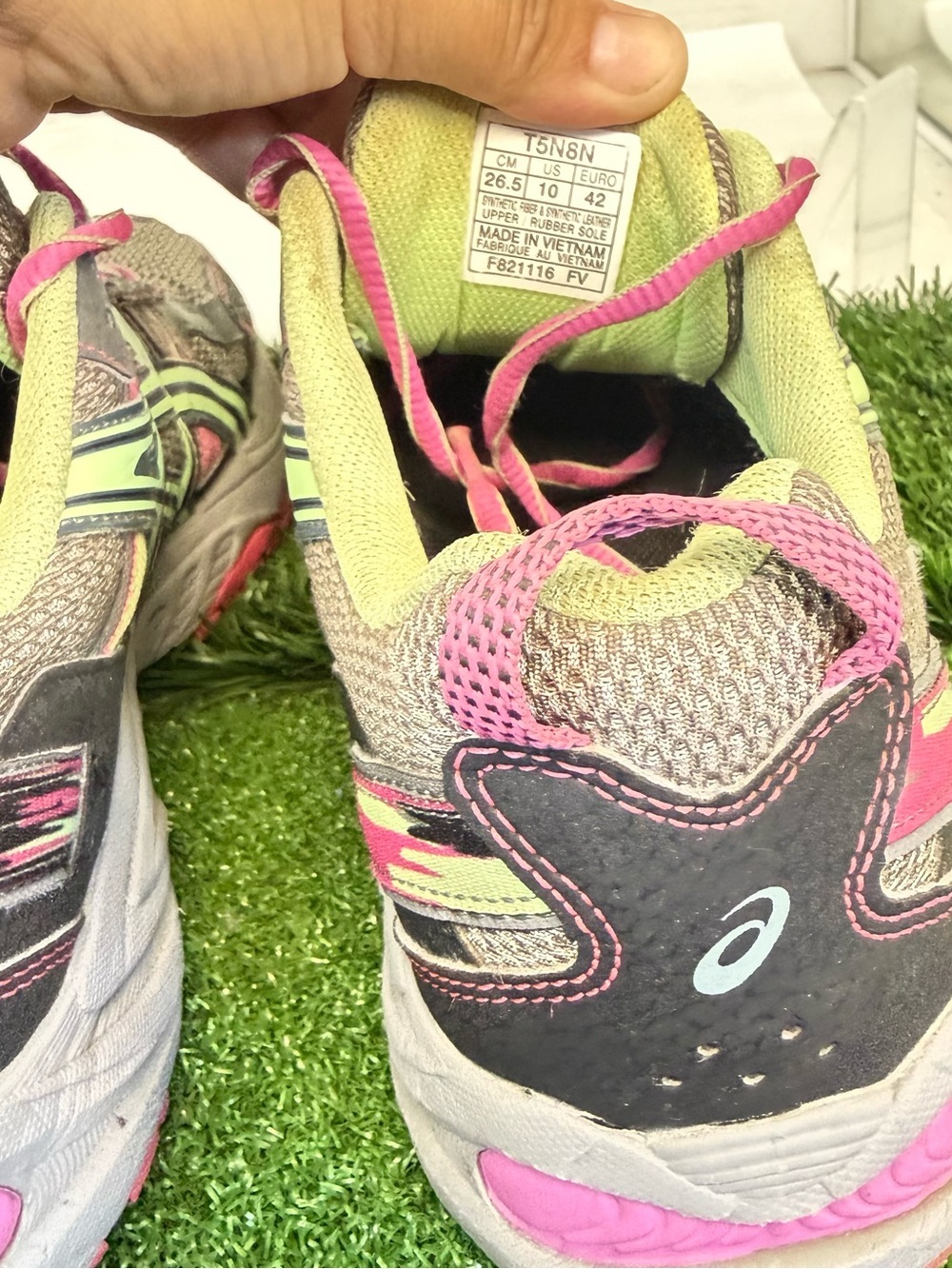 Asics Gel-Venture 5 Womens Size 10 Athletic Running Shoes Green Pink T5N8N - Picture 5 of 6